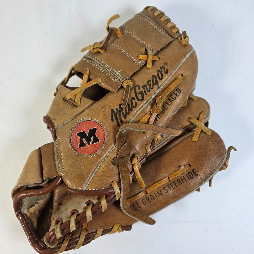 MacGregor 2497T Big Mac RHT Baseball Glove Prolock Full Grain Steer Hide Leather